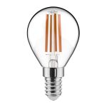 Noxion Lucent Lustre LED E14 Ball Filament Clear 4.5W 470lm - 827 Extra Warm White | Dimmable - Replaces 40W