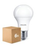 Multipack 6x Philips CorePro LED Bulb E27 Pear Frosted 10W 1055lm - 830 Warm White | Replaces 75W
