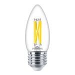 Philips MASTER LED E27 Candle Filament Clear 3.4W 470lm - 922-927 Dim To Warm | Best Colour Rendering - Dimmable - Replaces 40W