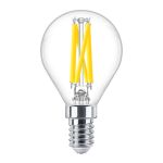 Philips MASTER LED E14 Ball Filament Clear 3.4W 470lm - 922-927 Dim To Warm | Best Colour Rendering - Dimmable - Replaces 40W